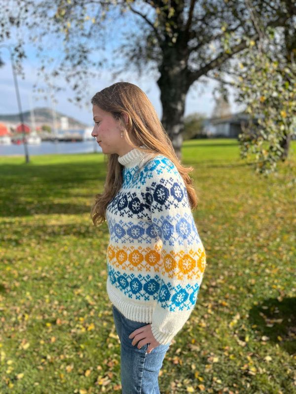 Å-genser i Viking Wool - Ferdigstrikka