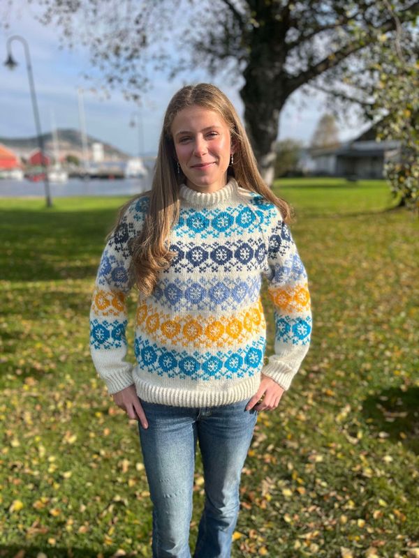 Å-genser i Viking Wool - Ferdigstrikka