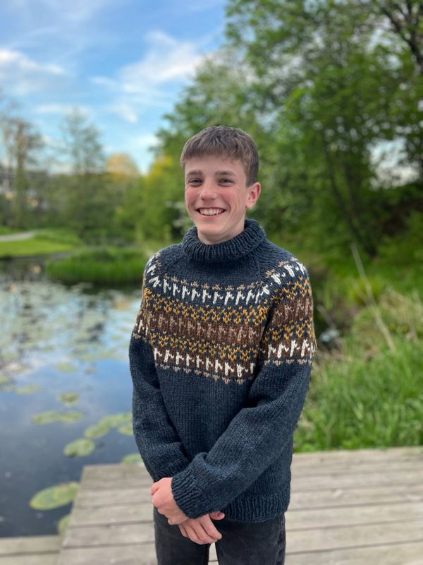 Logr-genser - Ferdigstrikka